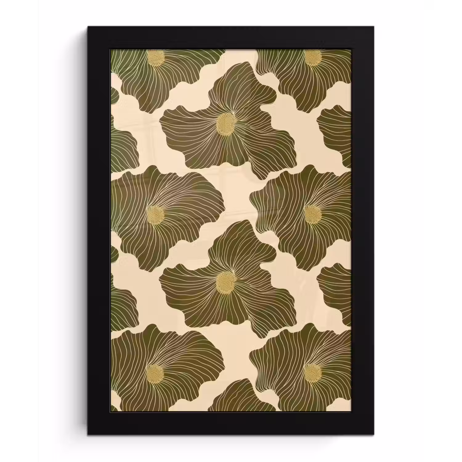 Modern - Abstract - Groen fotolijst zwart zonder passe partout klein 224 -3d