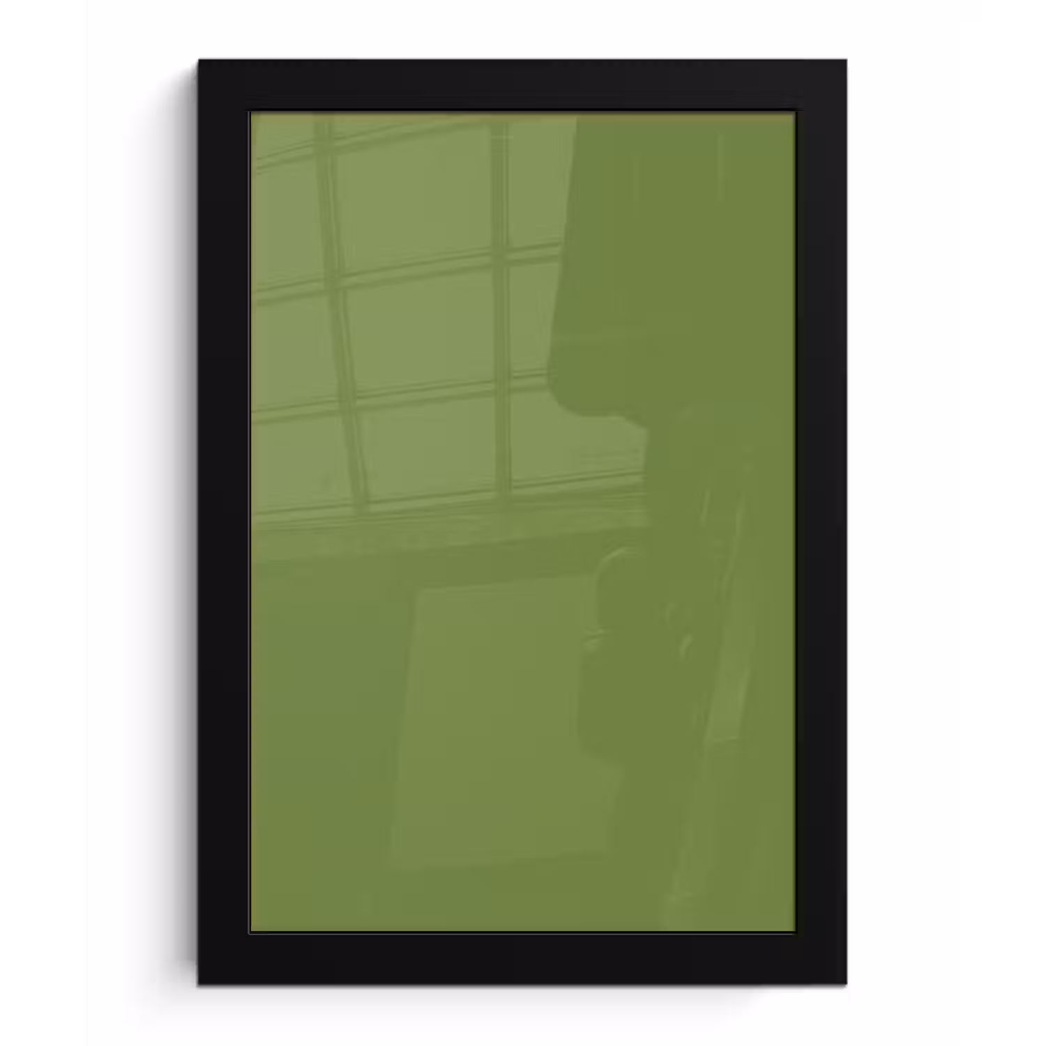 Moss - Green - Groen fotolijst zwart zonder passe partout klein 224 -3d