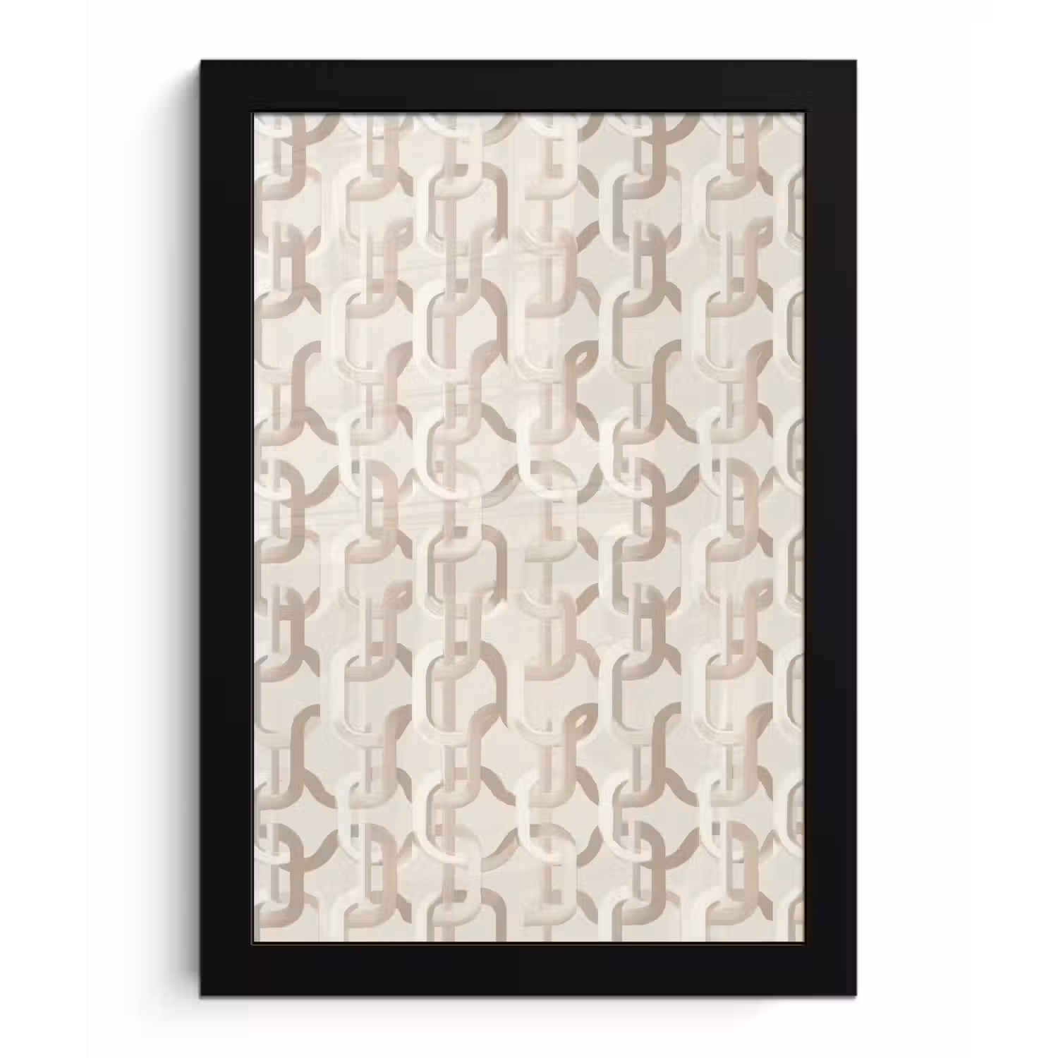 Motief - Abstract - Beige fotolijst zwart zonder passe partout klein 224 -3d