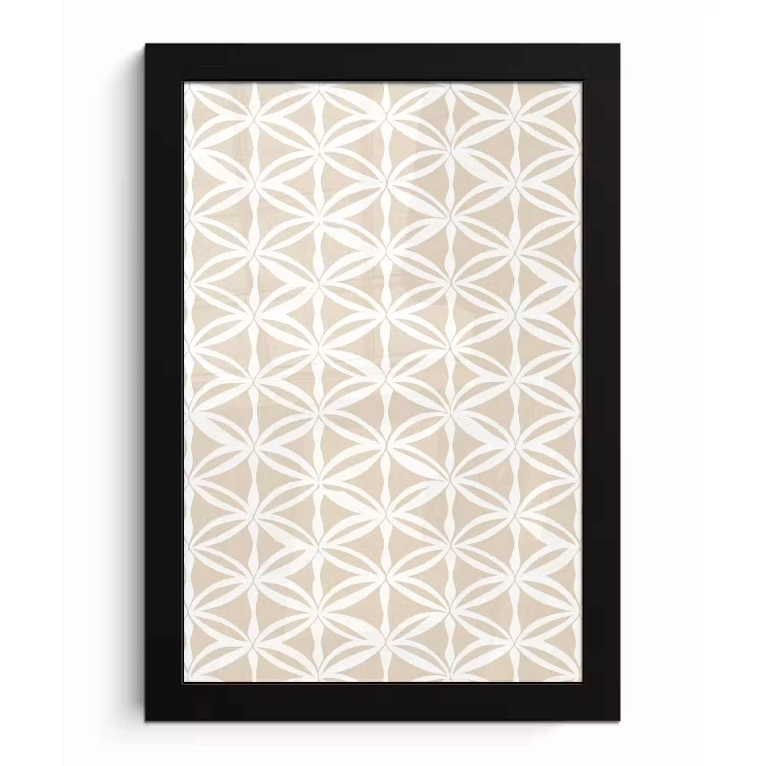 Motief - Modern - Beige fotolijst zwart zonder passe partout klein 224 -3d