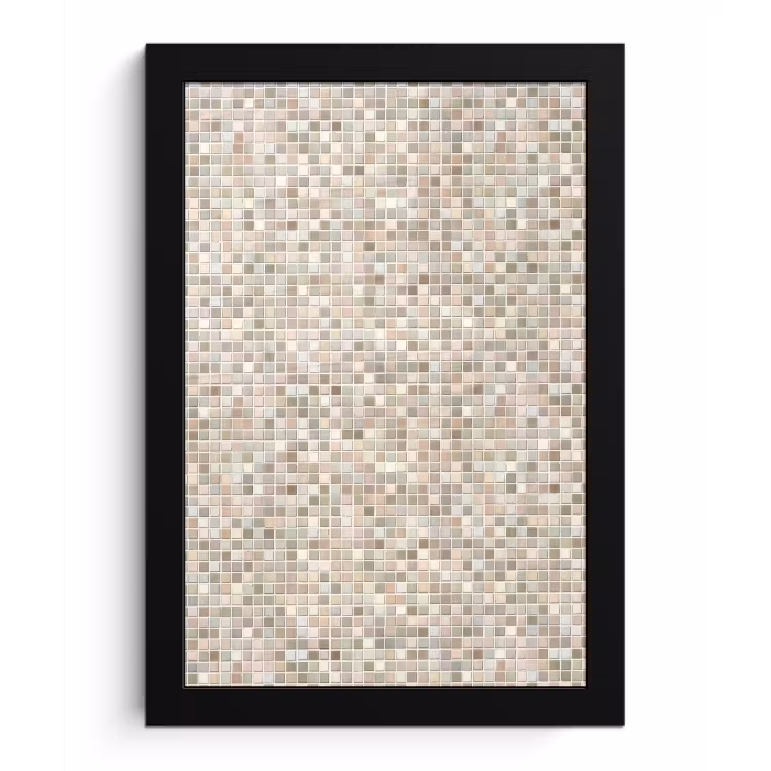 Mozaïek - Patroon- Taupe fotolijst zwart zonder passe partout klein 224 -3d
