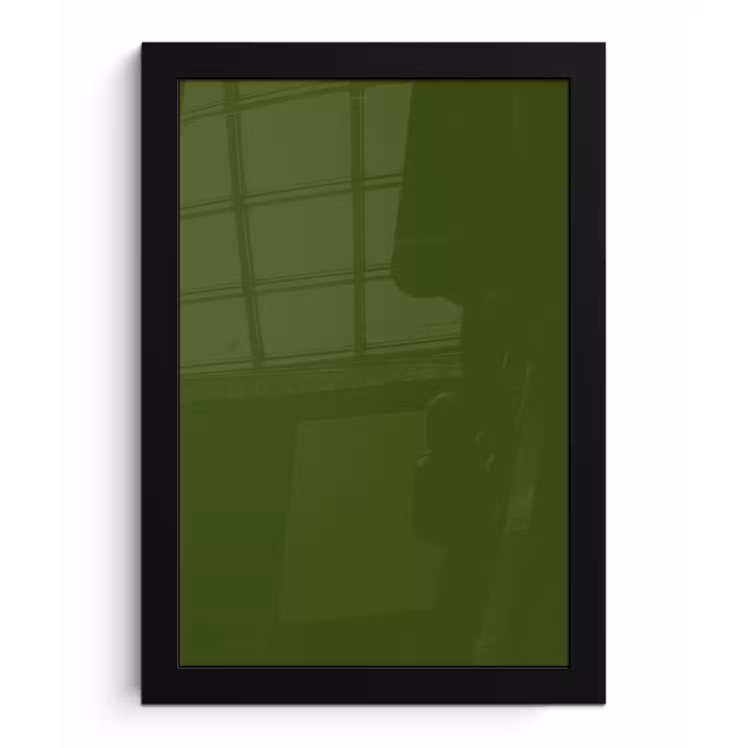 Olive - Drab - Groen fotolijst zwart zonder passe partout klein 224 -3d