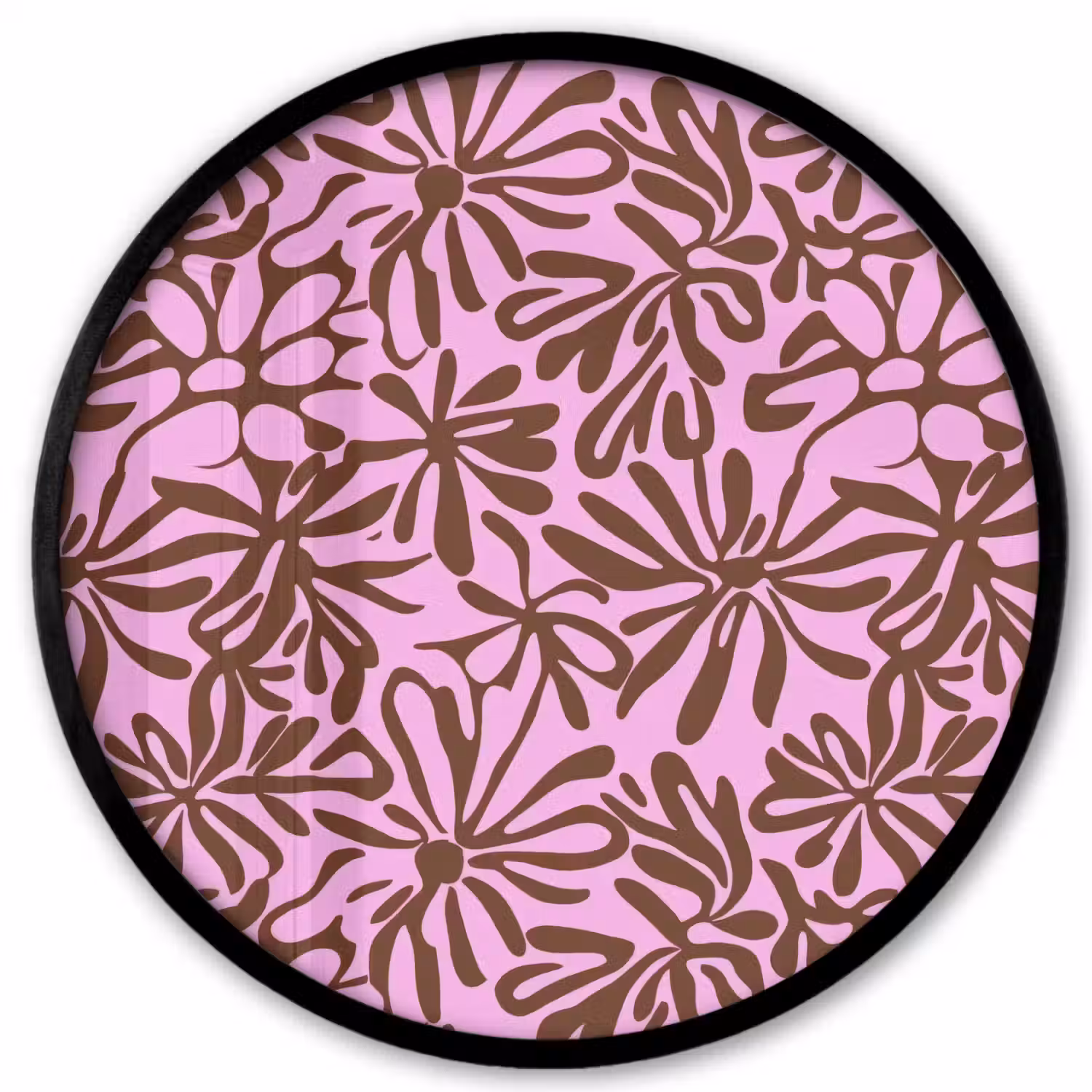Organisch - Patroon - Roze Fotolijst rond zonder passe partout klein 856 -3d