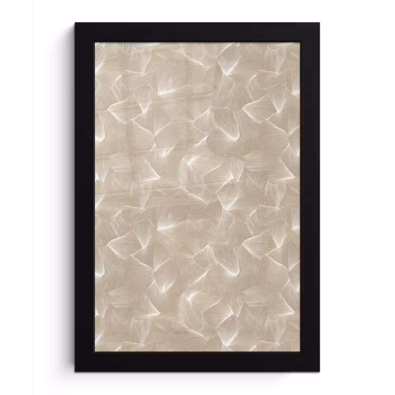 Organisch - Textuur - Beige fotolijst zwart zonder passe partout klein 224 -3d