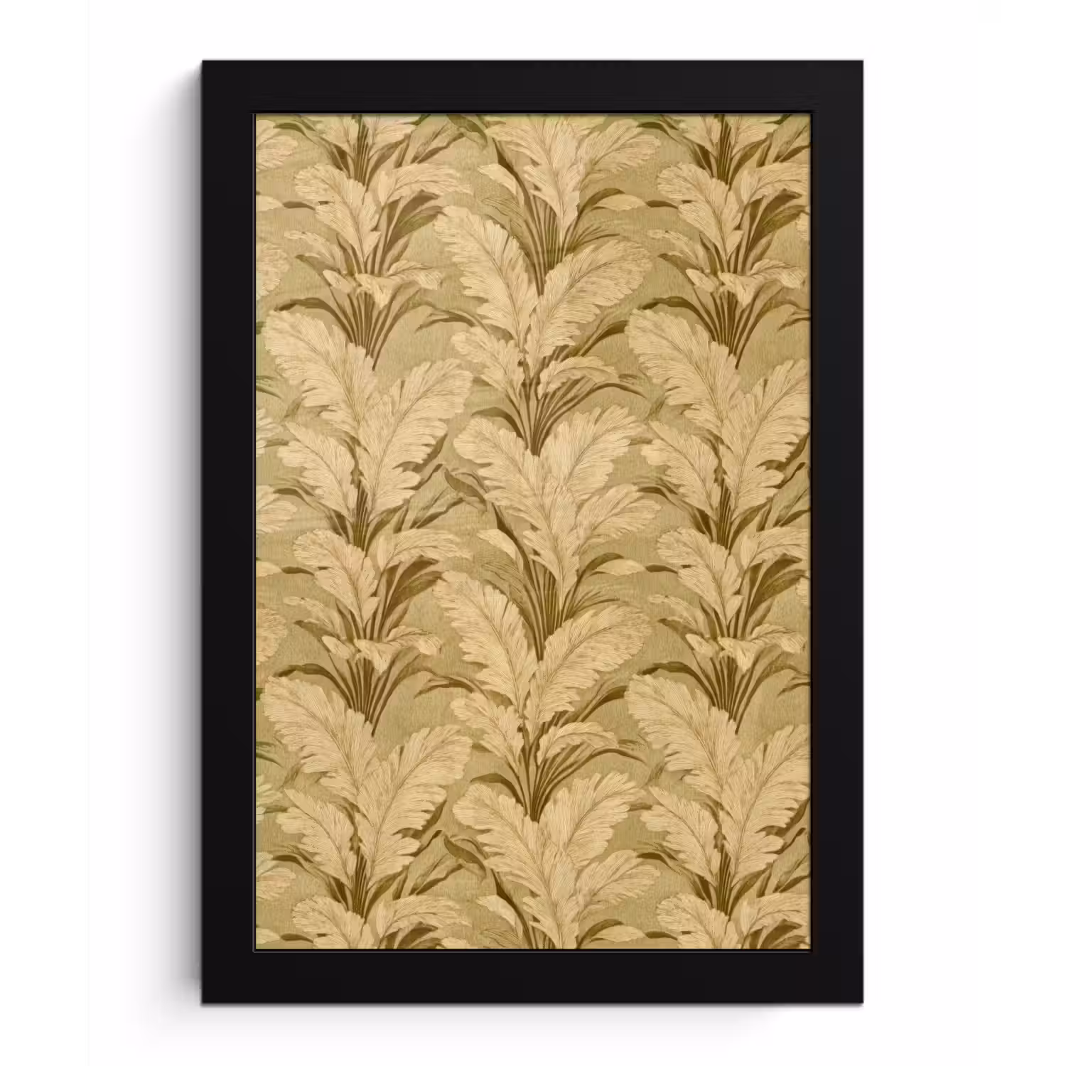 Palmbladeren - Klassiek - Groen fotolijst zwart zonder passe partout klein 224 -3d