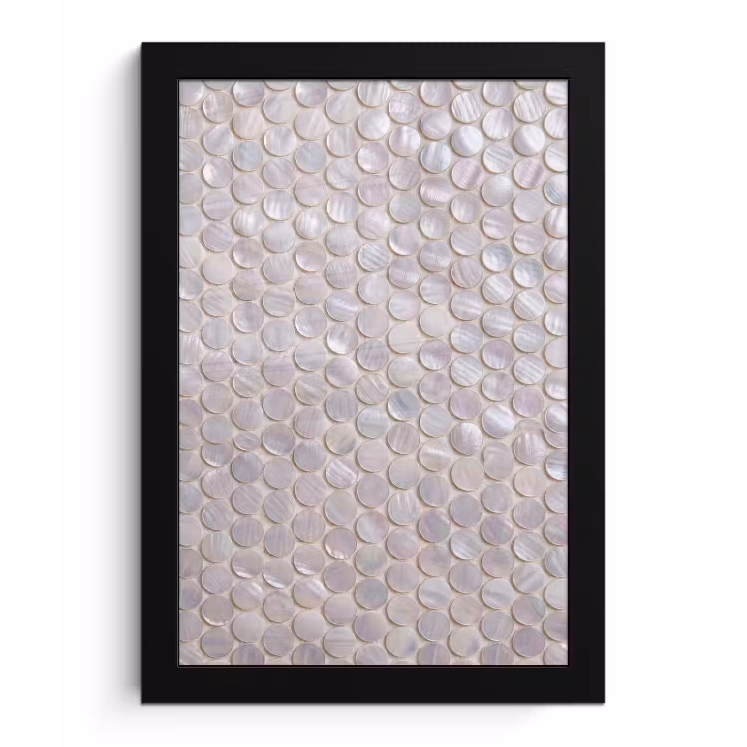 Patroon - Cirkels - Abstract - Modern - Wit fotolijst zwart zonder passe partout klein -3d