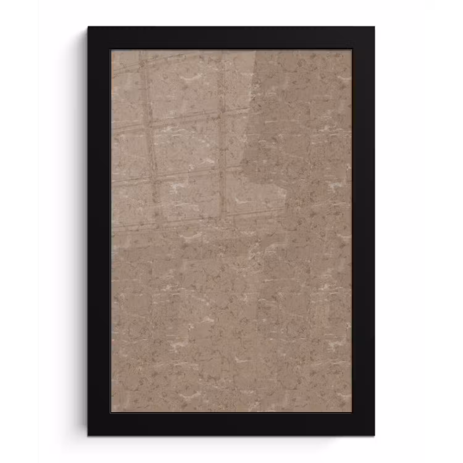 Patroon - Kalksteen - Beige fotolijst zwart zonder passe partout klein 224 -3d