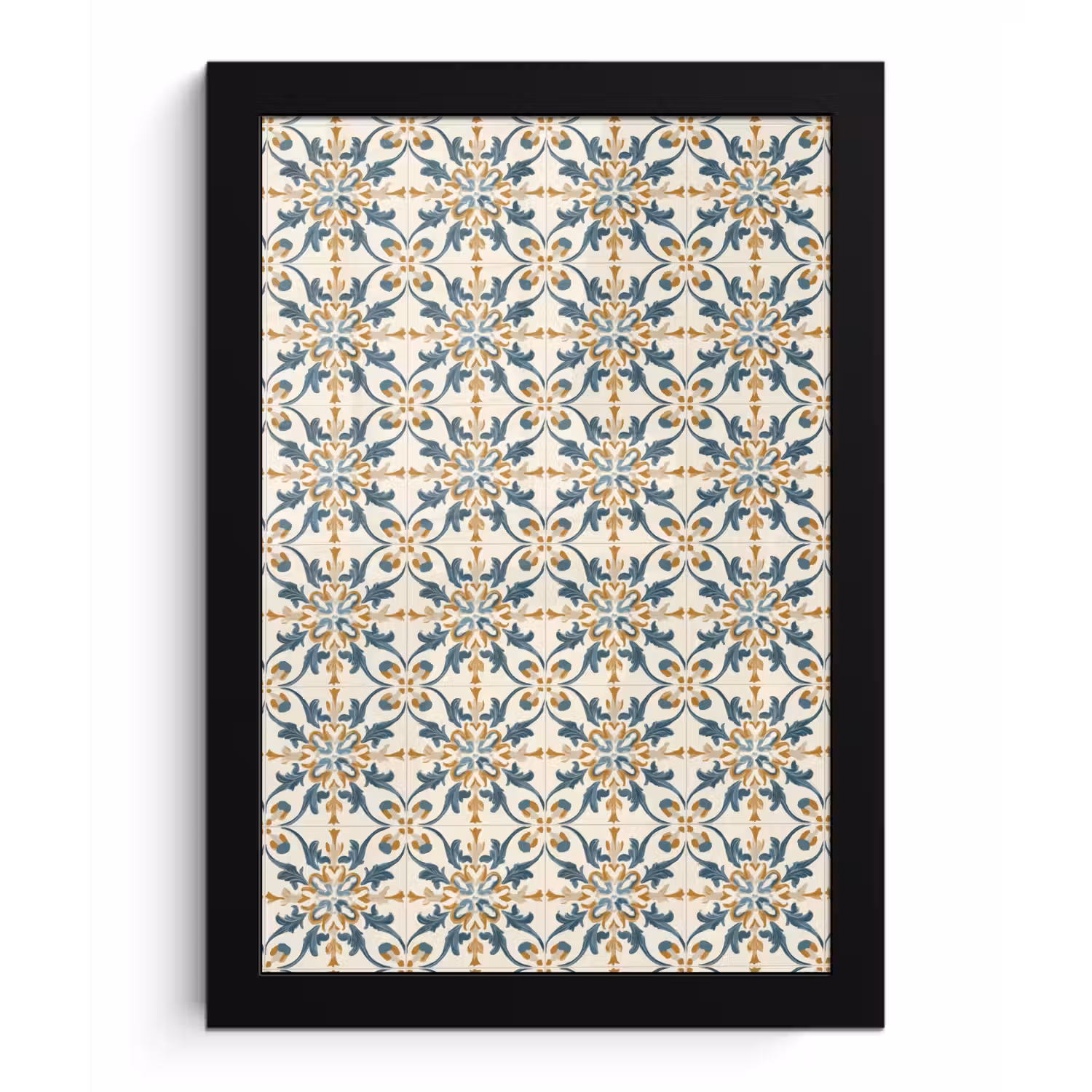 Patroon - Klassiek - Kleurrijk fotolijst zwart zonder passe partout klein 224 -3d