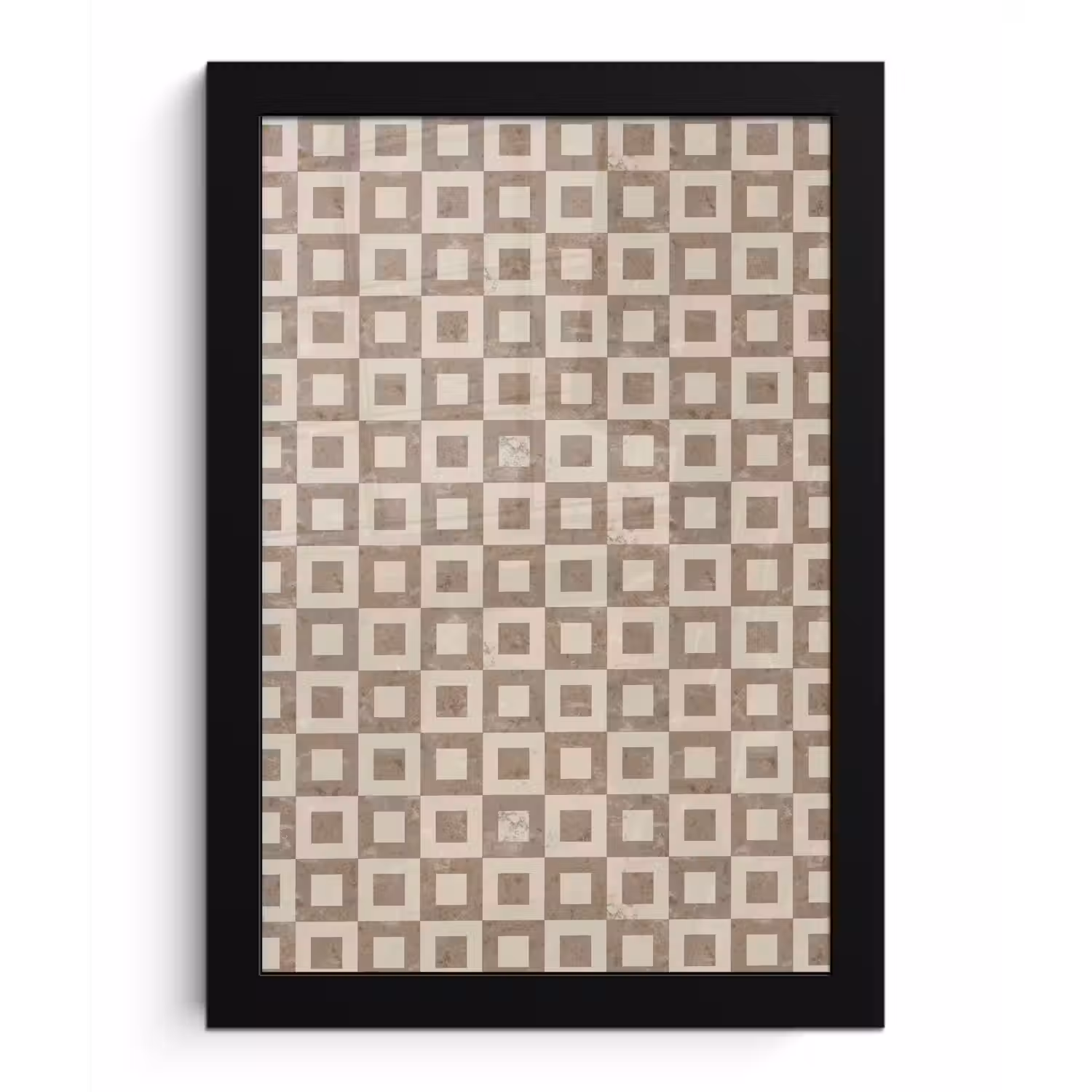 Patroon - Marmer - Beige fotolijst zwart zonder passe partout klein 224 -3d