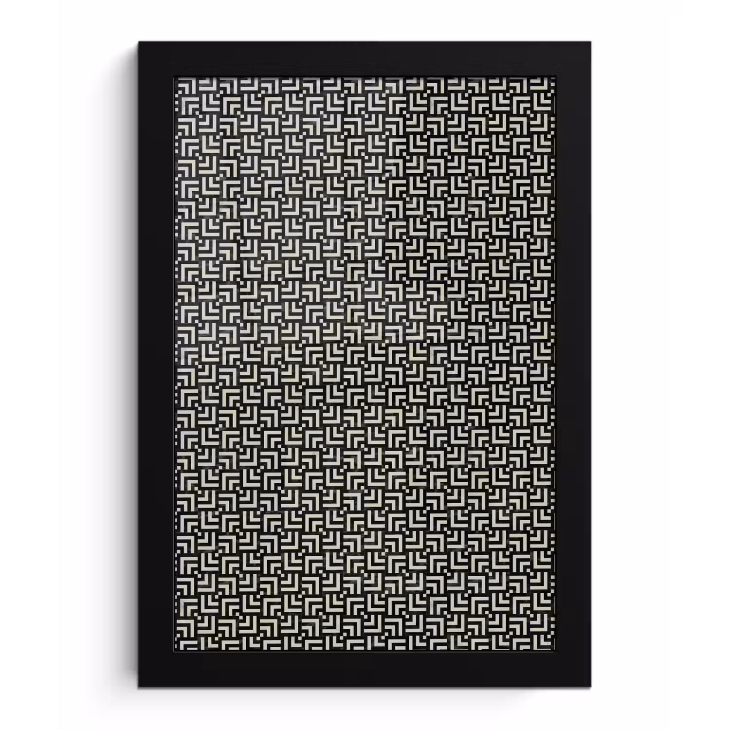 Patroon - Marmer - Zwart fotolijst zwart zonder passe partout klein 224 -3d