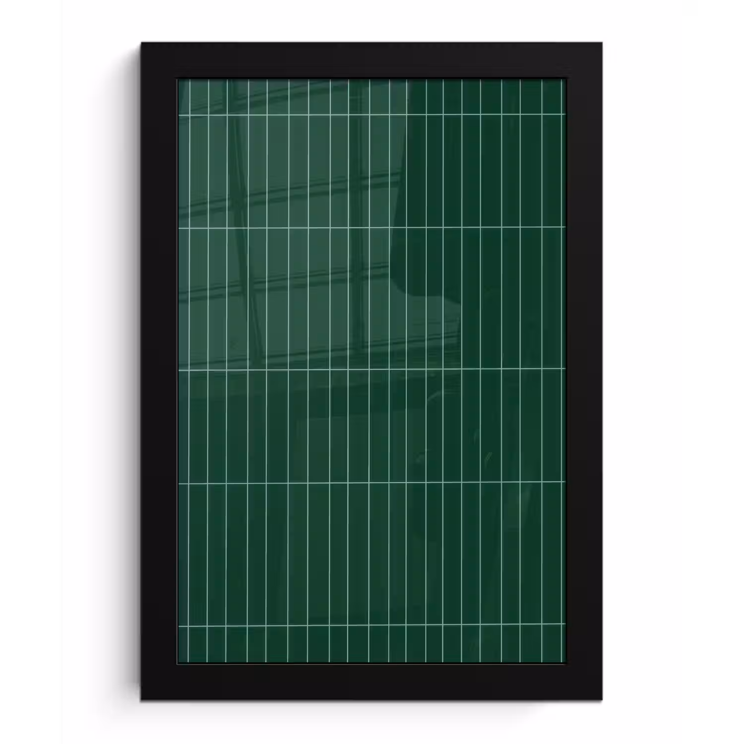 Patroon - Tegels - Donkergroen fotolijst zwart zonder passe partout klein 224 -3d