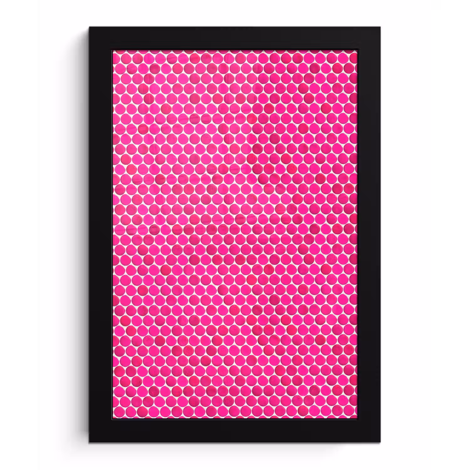 Penny - Mozaïek - Felroze fotolijst zwart zonder passe partout klein 224 -3d