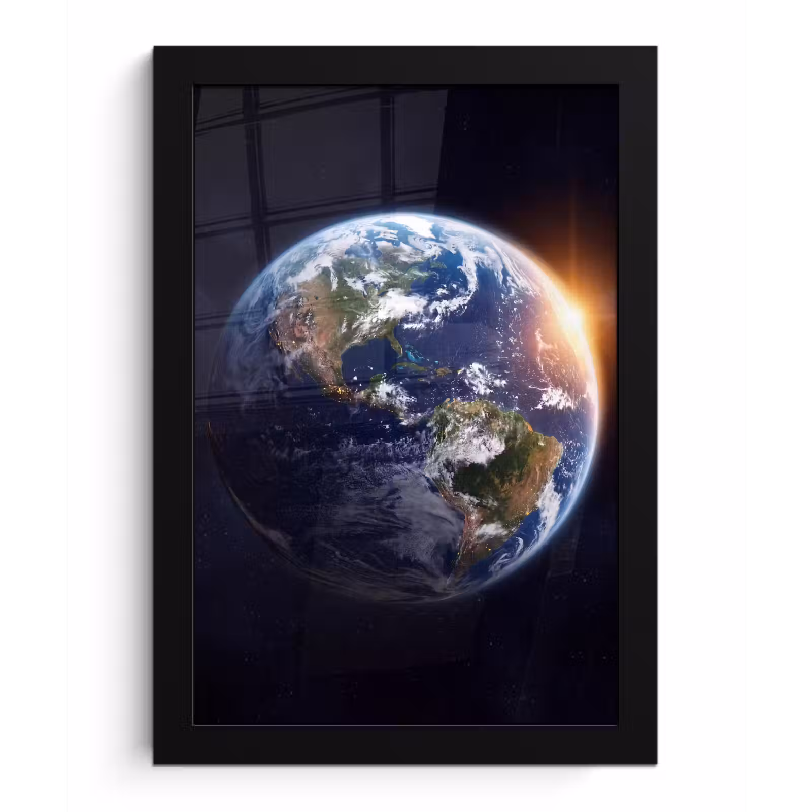 Poster met lijst - Planeet - Ruimte - Kosmos - Planeet - Ruimte - Kosmos fotolijst zwart zonder passe partout klein