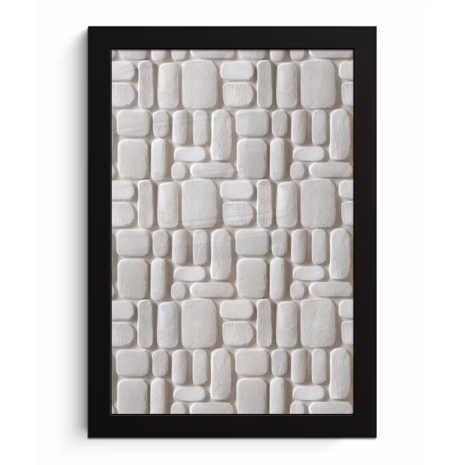 Reliëf - Structuur - Wit fotolijst zwart zonder passe partout klein 224 -3d