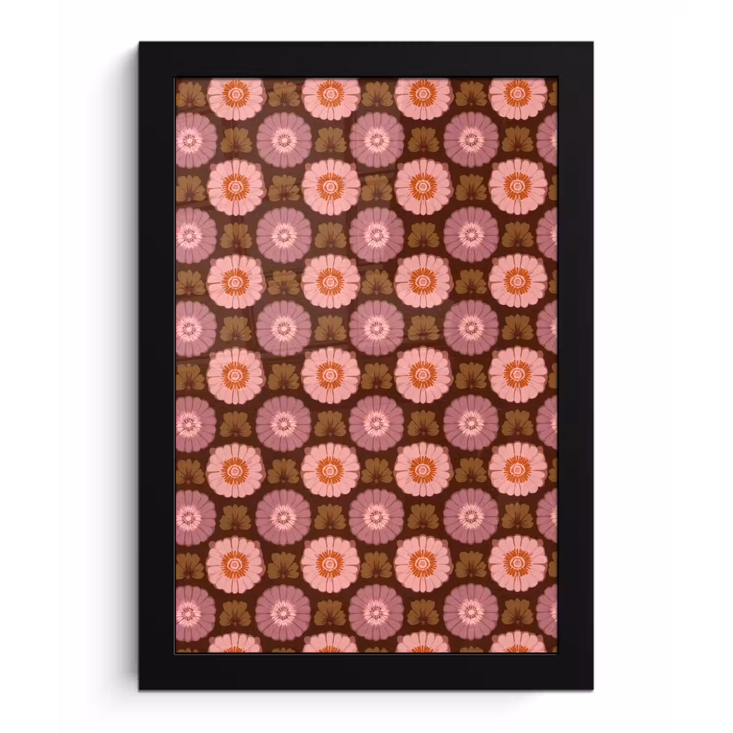 Retro - Madelief - Roze fotolijst zwart zonder passe partout klein 224 -3d