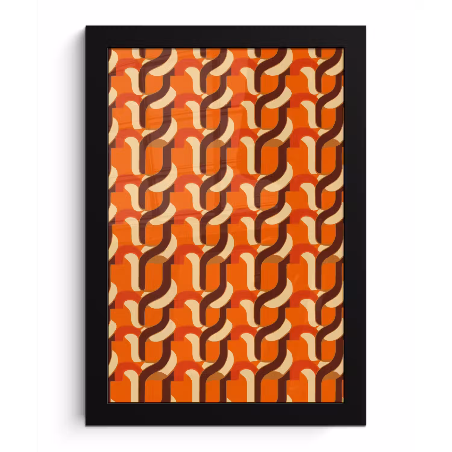 Retro - Modern - Kleurrijk fotolijst zwart zonder passe partout klein 224 -3d