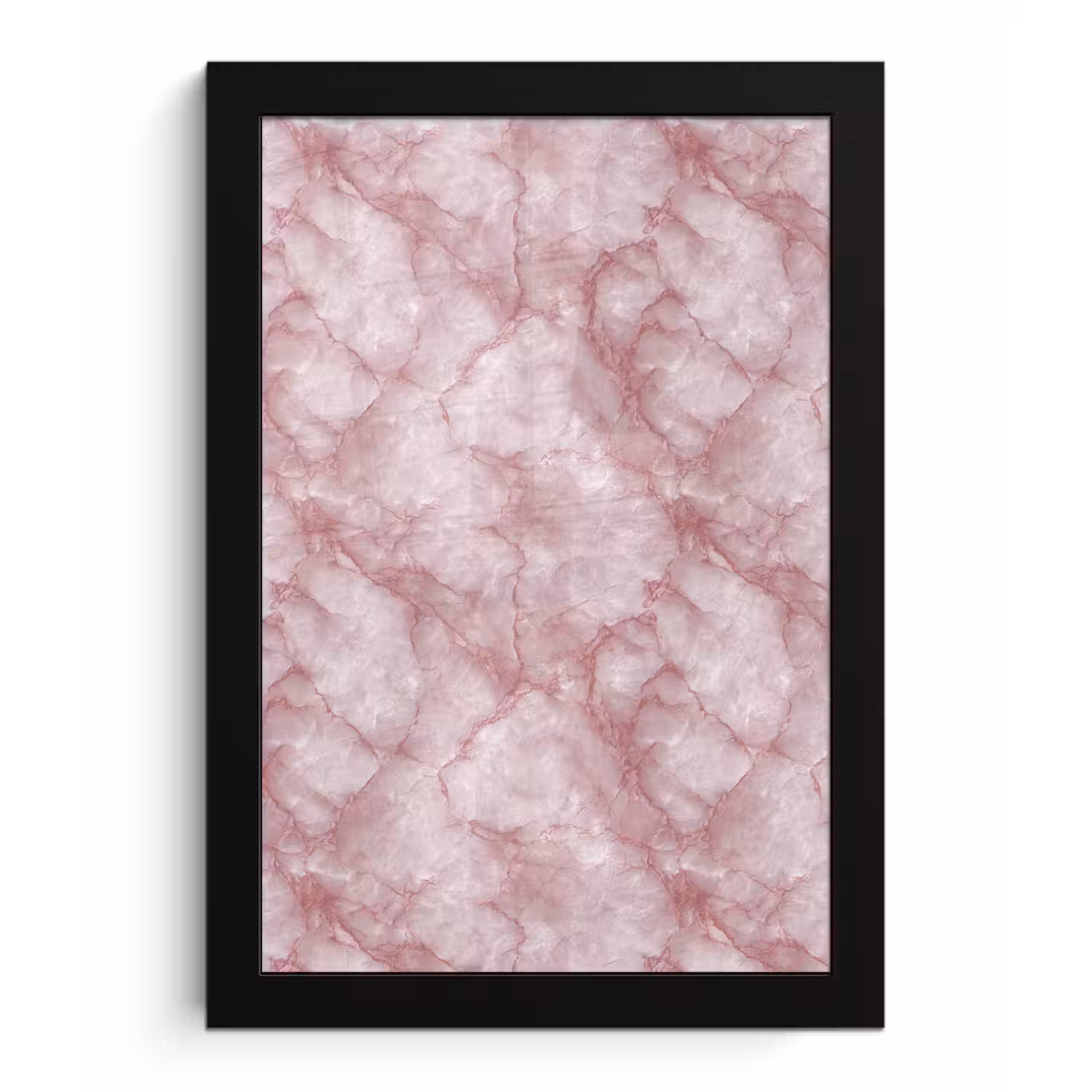 Roze - Kwartsmarmer - Aders fotolijst zwart zonder passe partout klein 224 -3d