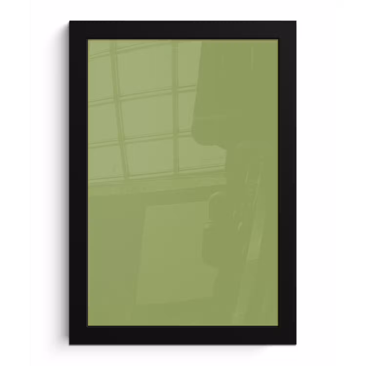 Sage - Green - Groen fotolijst zwart zonder passe partout klein 224 -3d