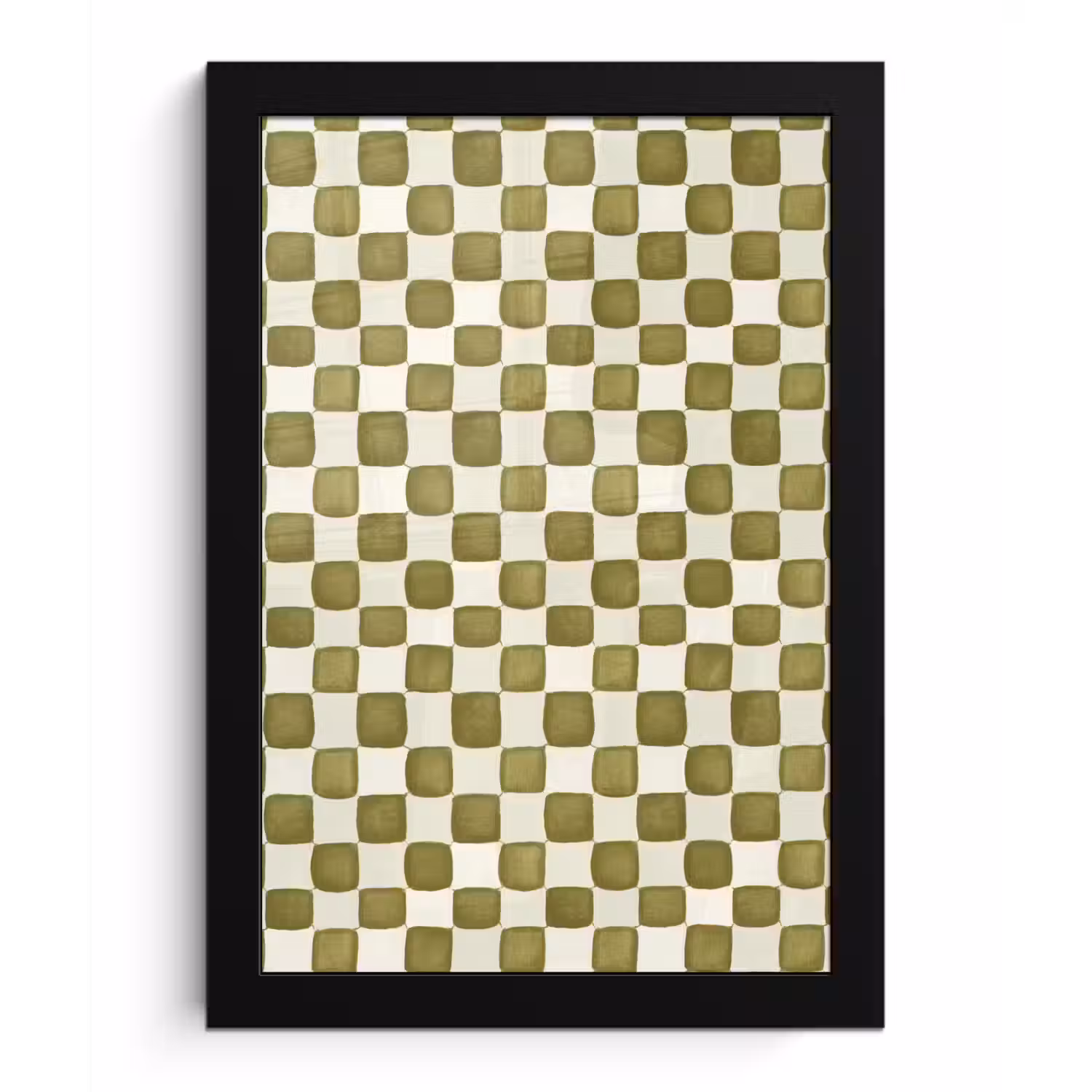 Schaak - Patroon - Groen fotolijst zwart zonder passe partout klein 224 -3d