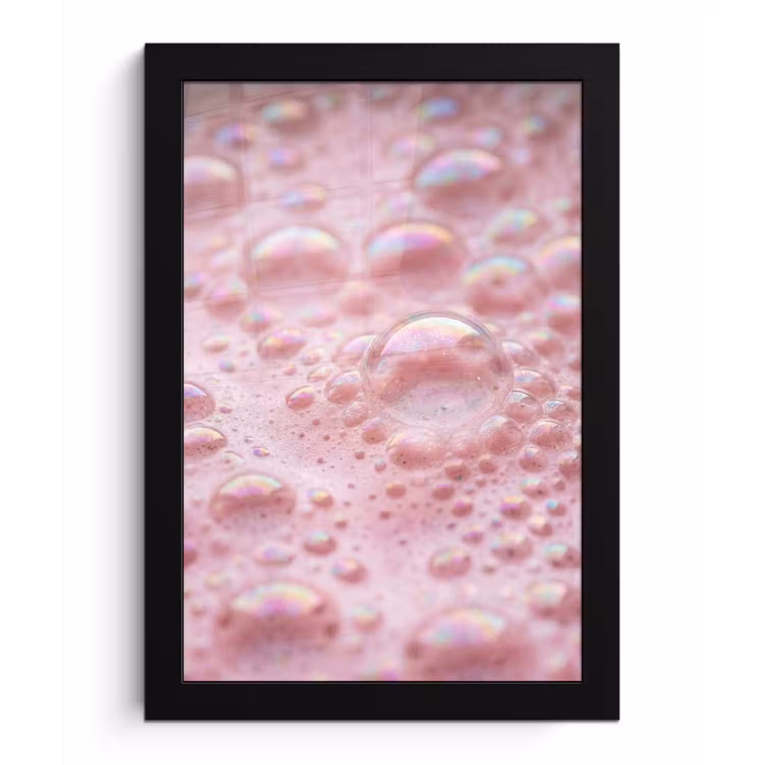 Schuim - Structuur - Roze fotolijst zwart zonder passe partout klein -3d