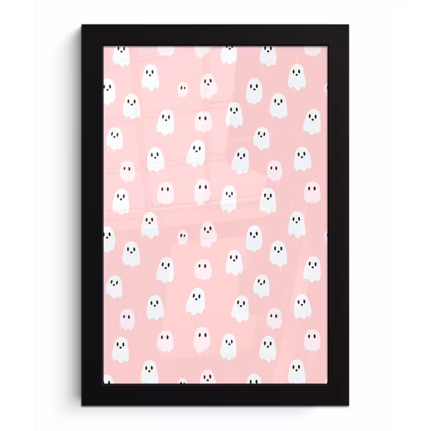 Spookjes - Patroon - Roze fotolijst zwart zonder passe partout klein 224 -3d