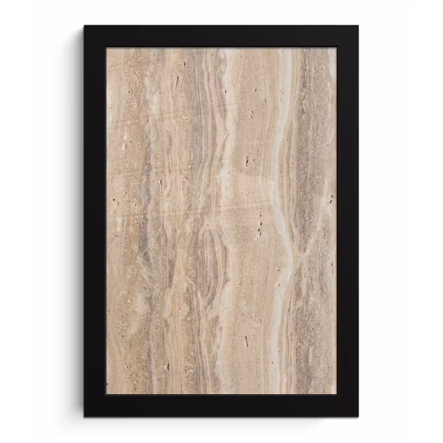 Steen - Patroon - Textuur - Natuurlijk - Beige fotolijst zwart zonder passe partout klein -3d