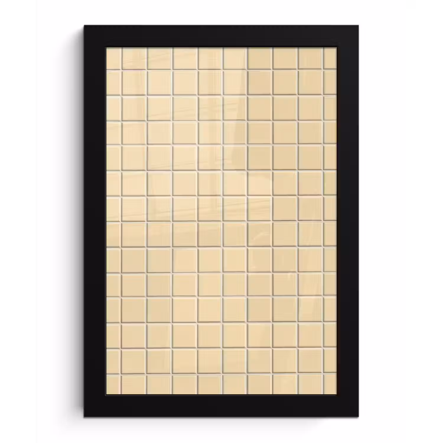Tegels - Patroon - Crème fotolijst zwart zonder passe partout klein 224 -3d