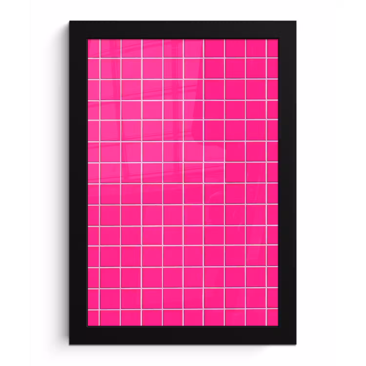 Tegels - Vierkant - Fuchsia fotolijst zwart zonder passe partout klein 224 -3d