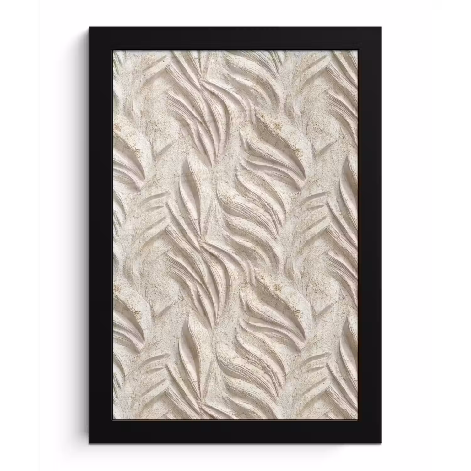 Textuur - Reliëf - Beige fotolijst zwart zonder passe partout klein 224 -3d