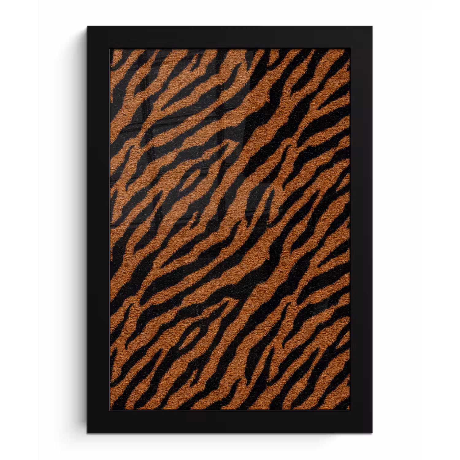 Tijger - Zwart - Vacht fotolijst zwart zonder passe partout klein 224 -3d