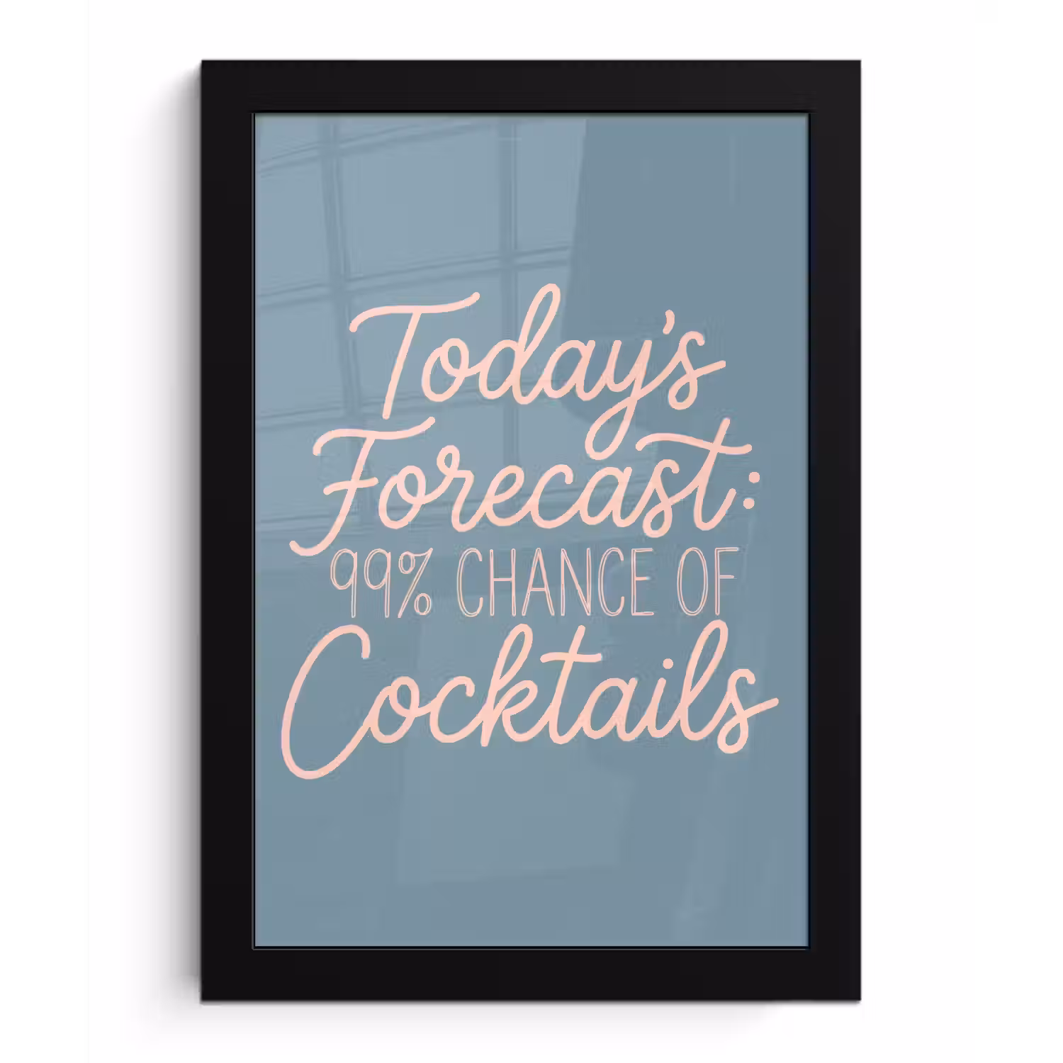 Today's Forecast - Cocktails - Blauw fotolijst zwart zonder passe partout klein -3d