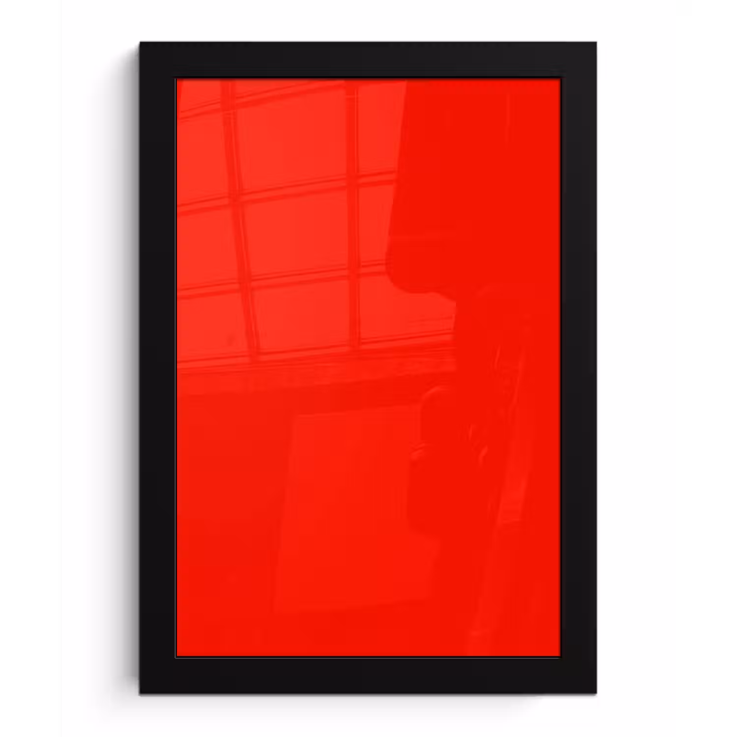 Vibrant - Vermilion - Rood fotolijst zwart zonder passe partout klein 224 -3d