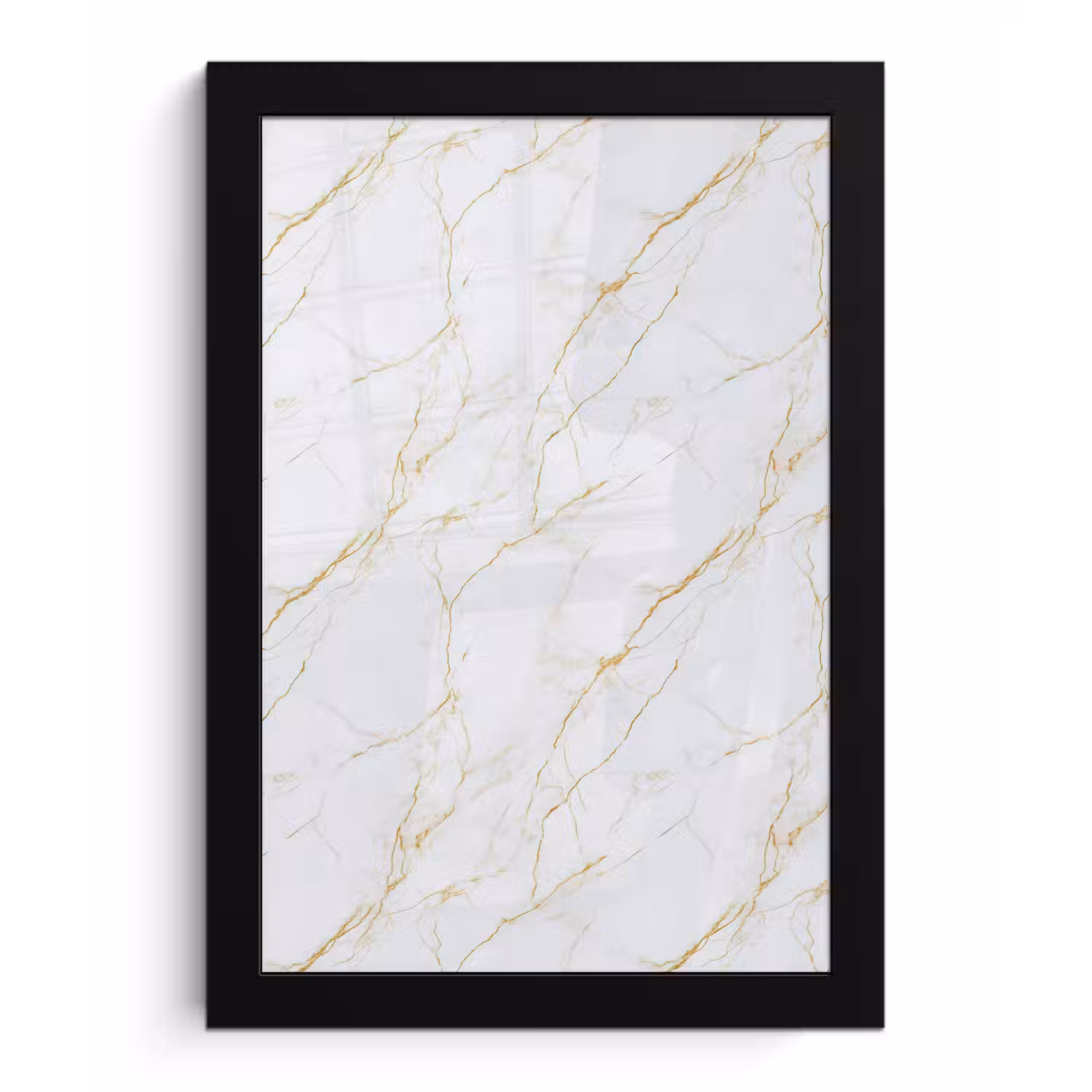Wit - Marmer - Goud - Luxueus fotolijst zwart zonder passe partout klein 224 -3d