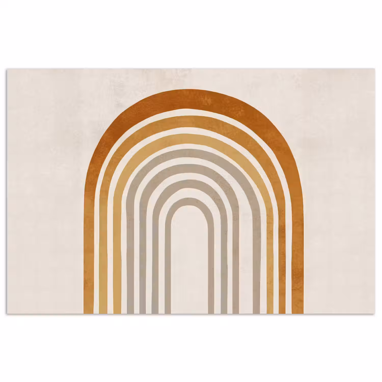 Minimalistisch - Boog - Lijnen - Beige poster papier klein -3d