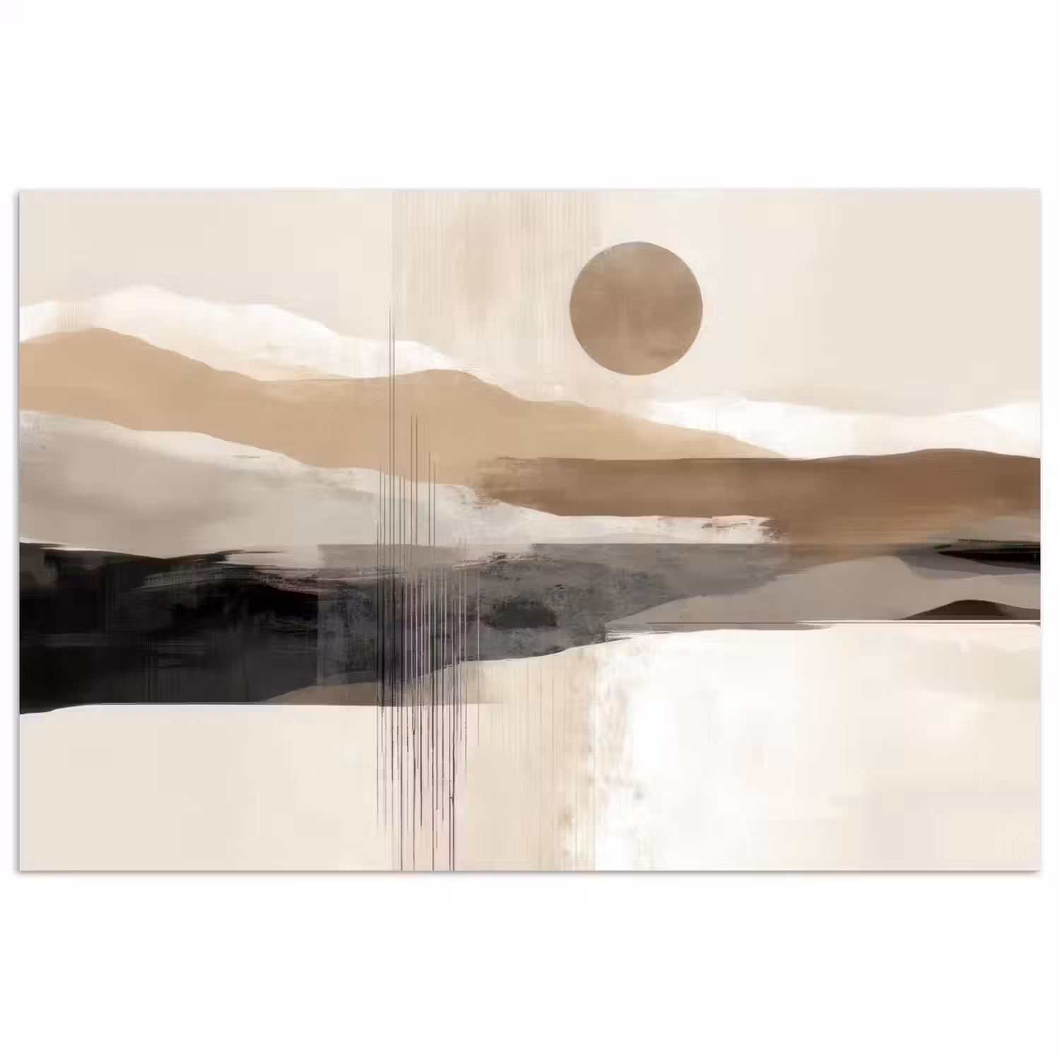 Minimalistisch - Landschap - Dimensie poster papier klein -3d