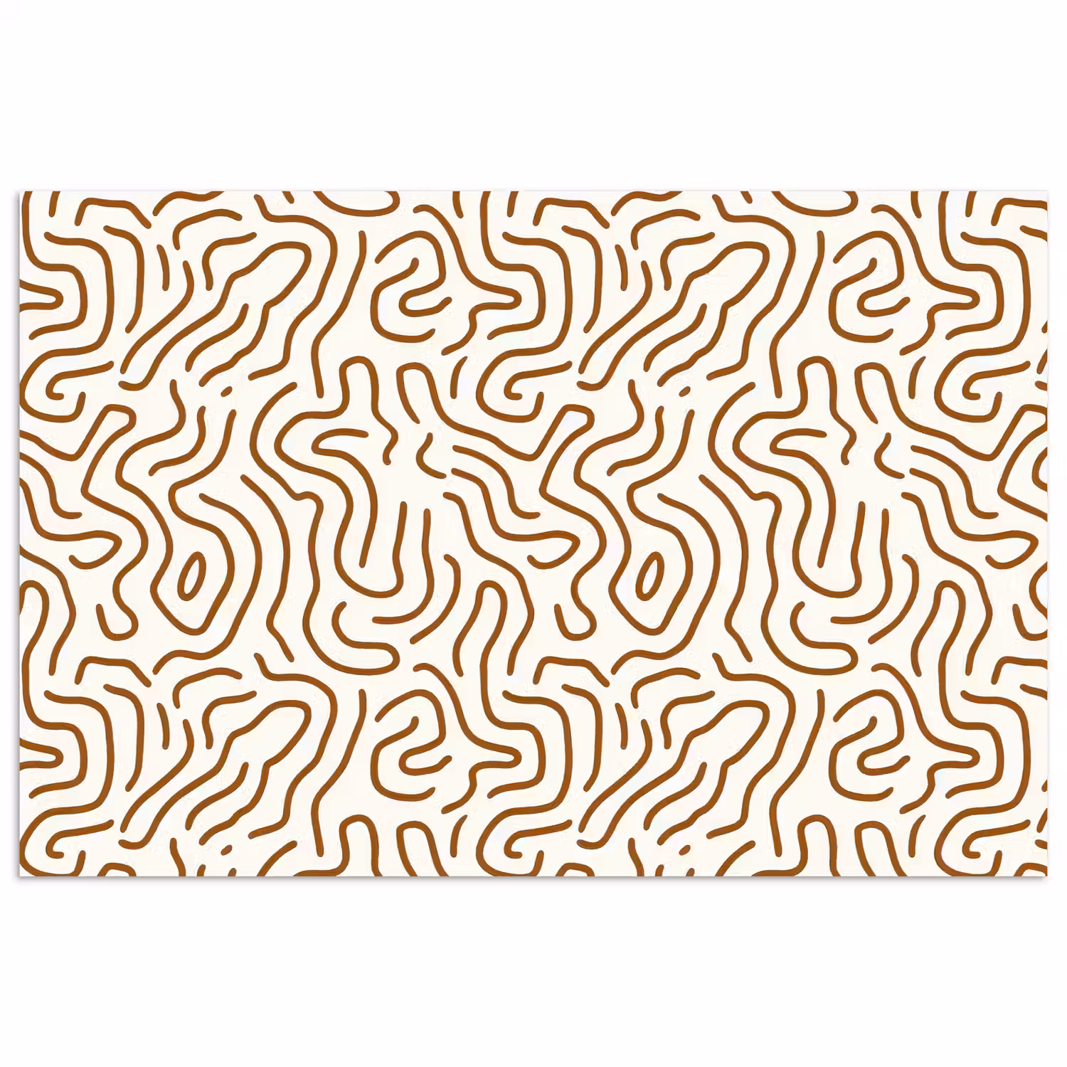 Minimalistisch - Patroon - Terracotta poster papier klein 62 -3d