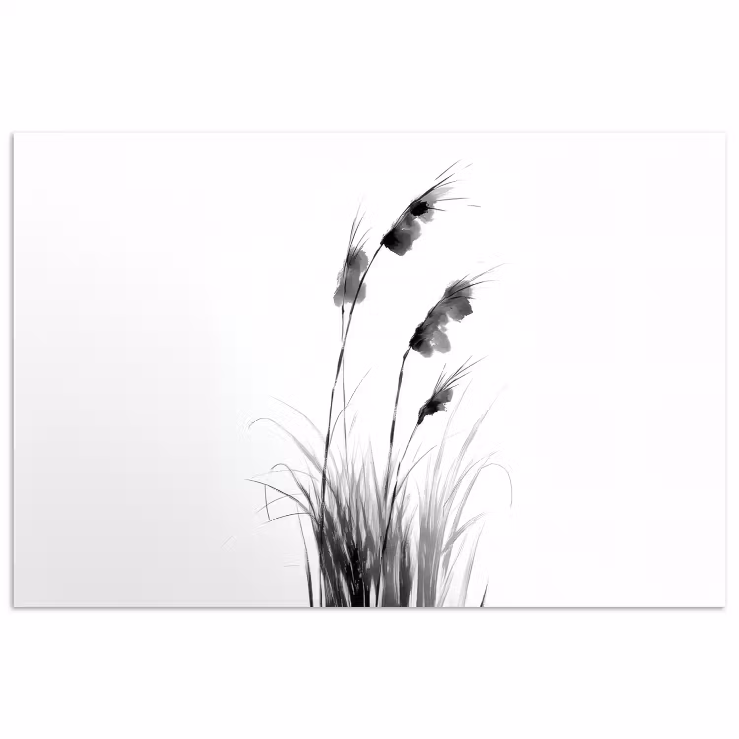 Minimalistisch - Stelen - Wit poster papier klein -3d