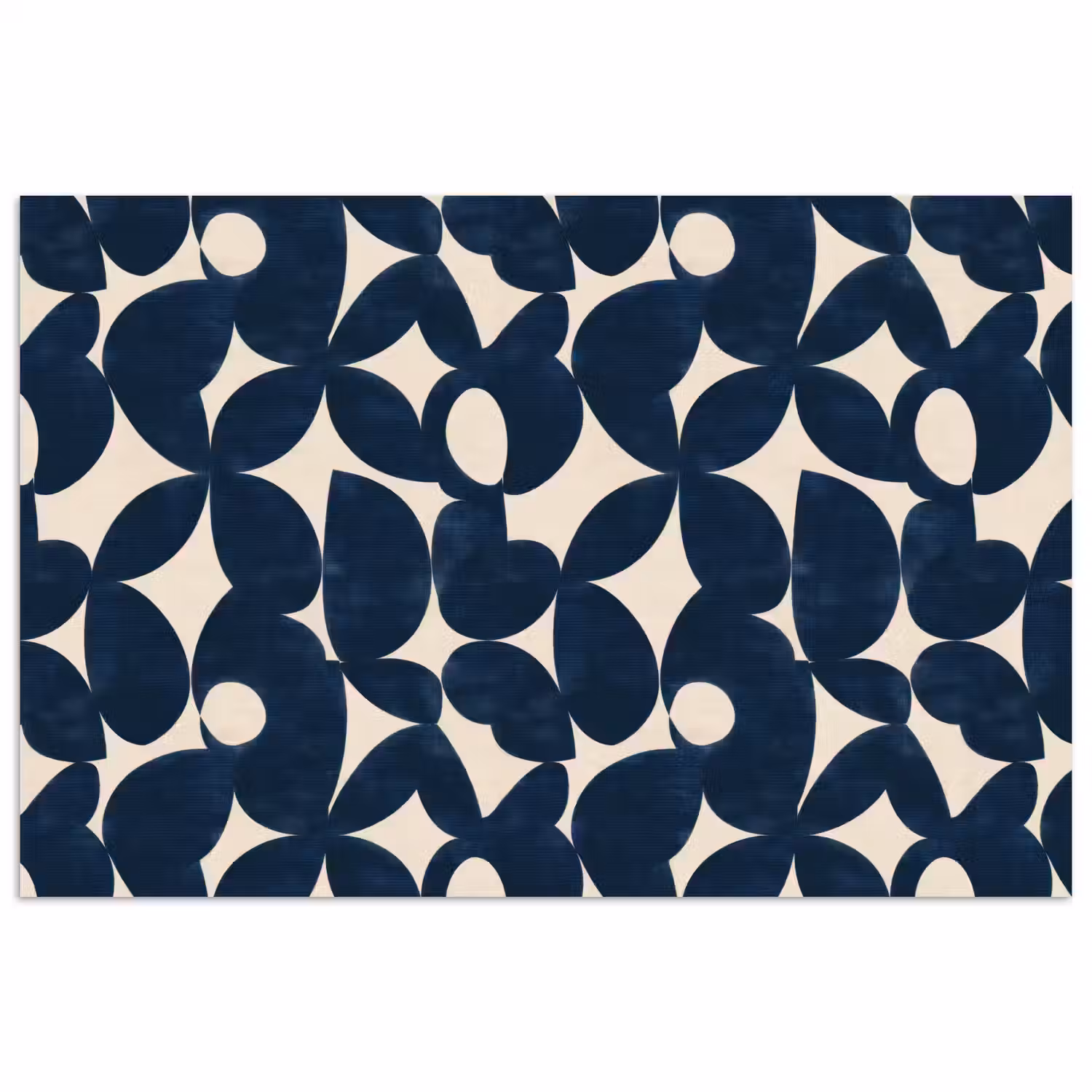 Modern - Geometrisch - Blauw poster papier klein 62 -3d