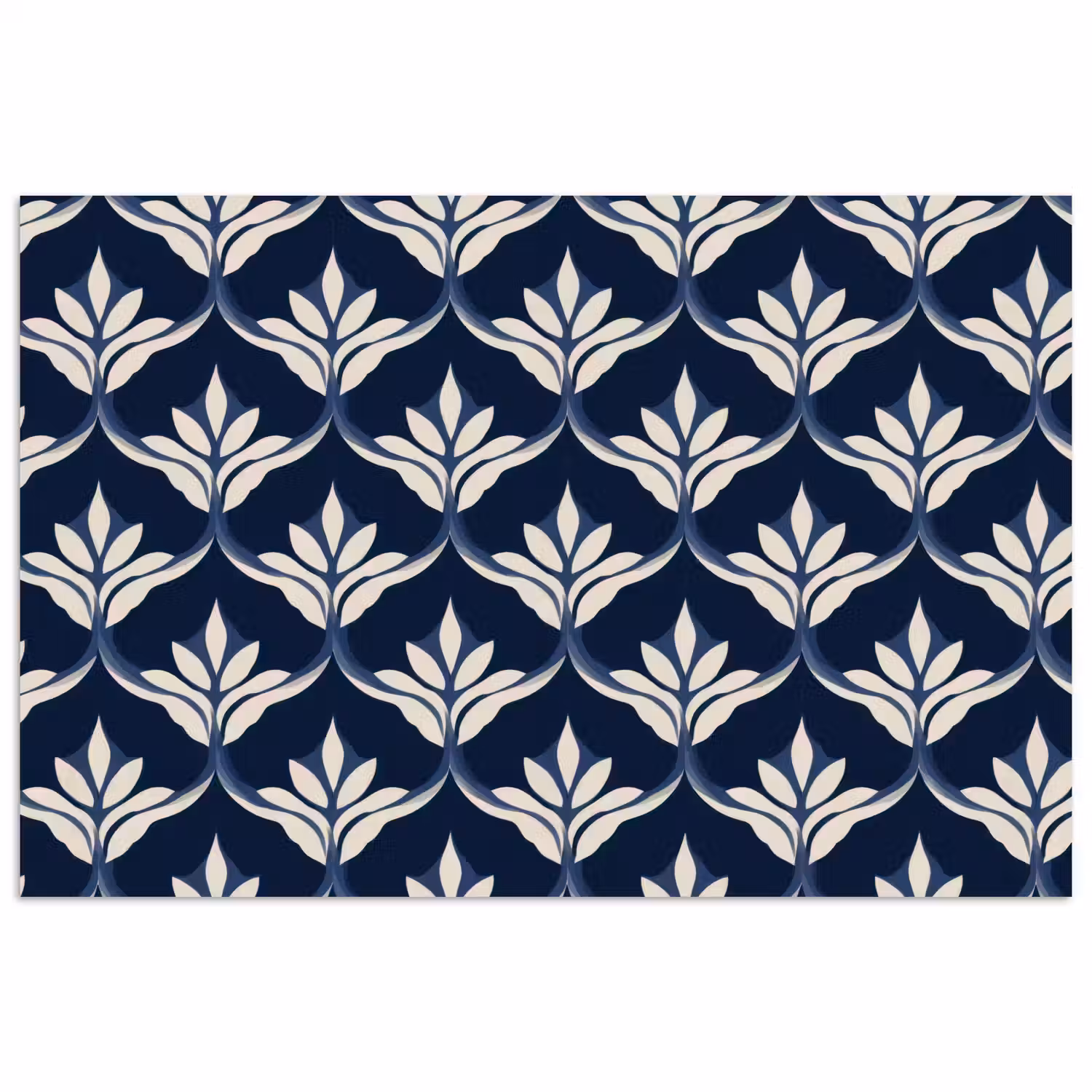 Modern - Ontwerp - Blauw poster papier klein 62 -3d