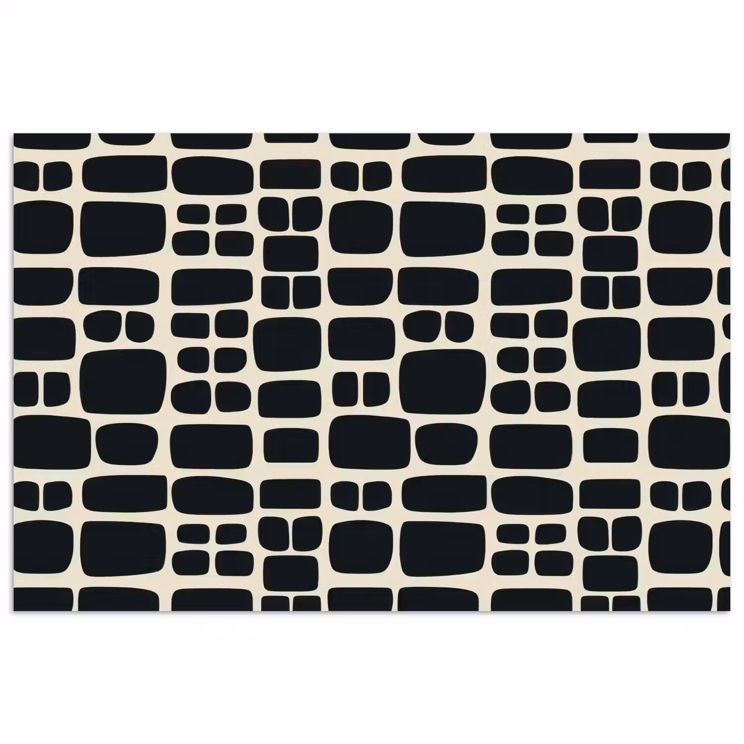 Modern - Organisch - Zwart poster papier klein 62 -3d