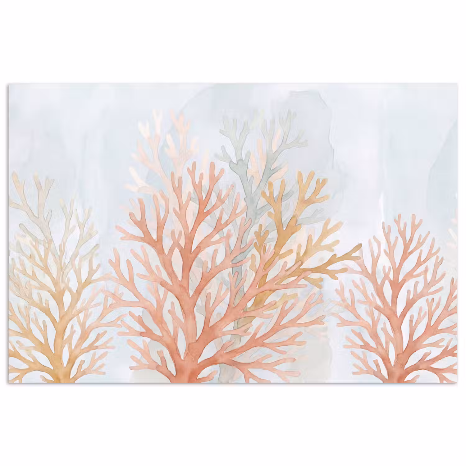 Natuur - Abstract - Aquarel - Organisch - Warm poster papier klein -3d