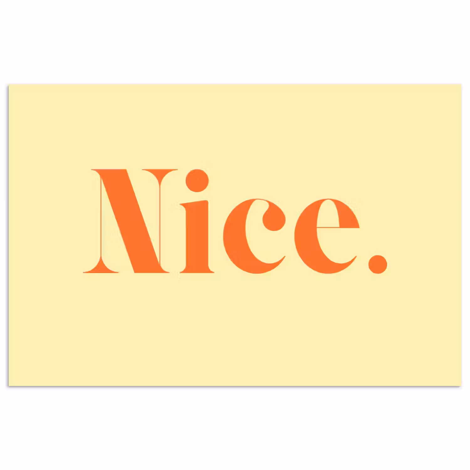 Nice - Oranje - Geel - Minimalistisch poster papier klein -3d