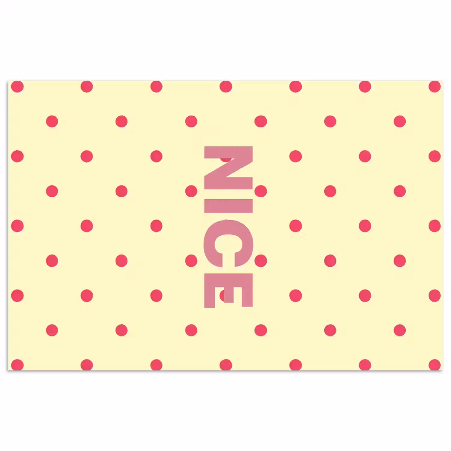 Nice - Stippen - Roze - Geel poster papier klein -3d