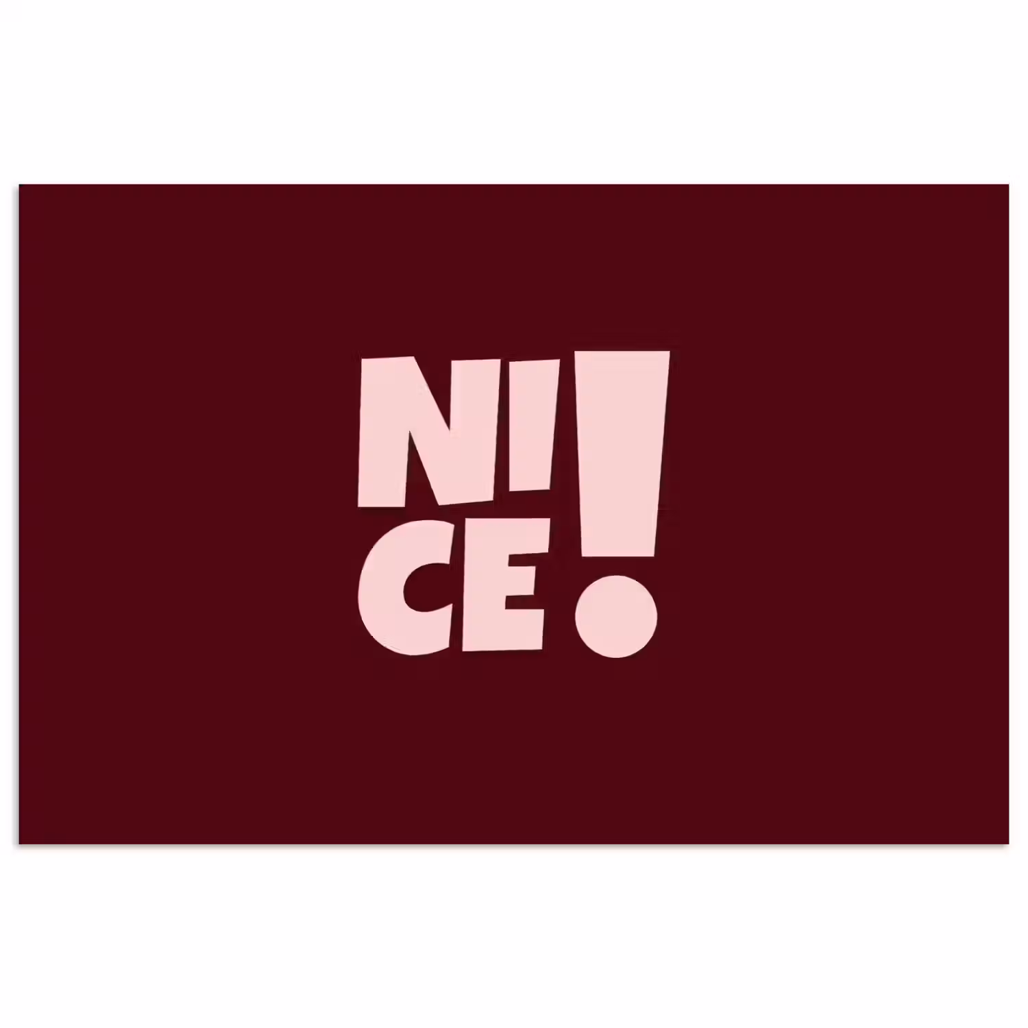 Nice - Uitroepteken - Rood poster papier klein -3d