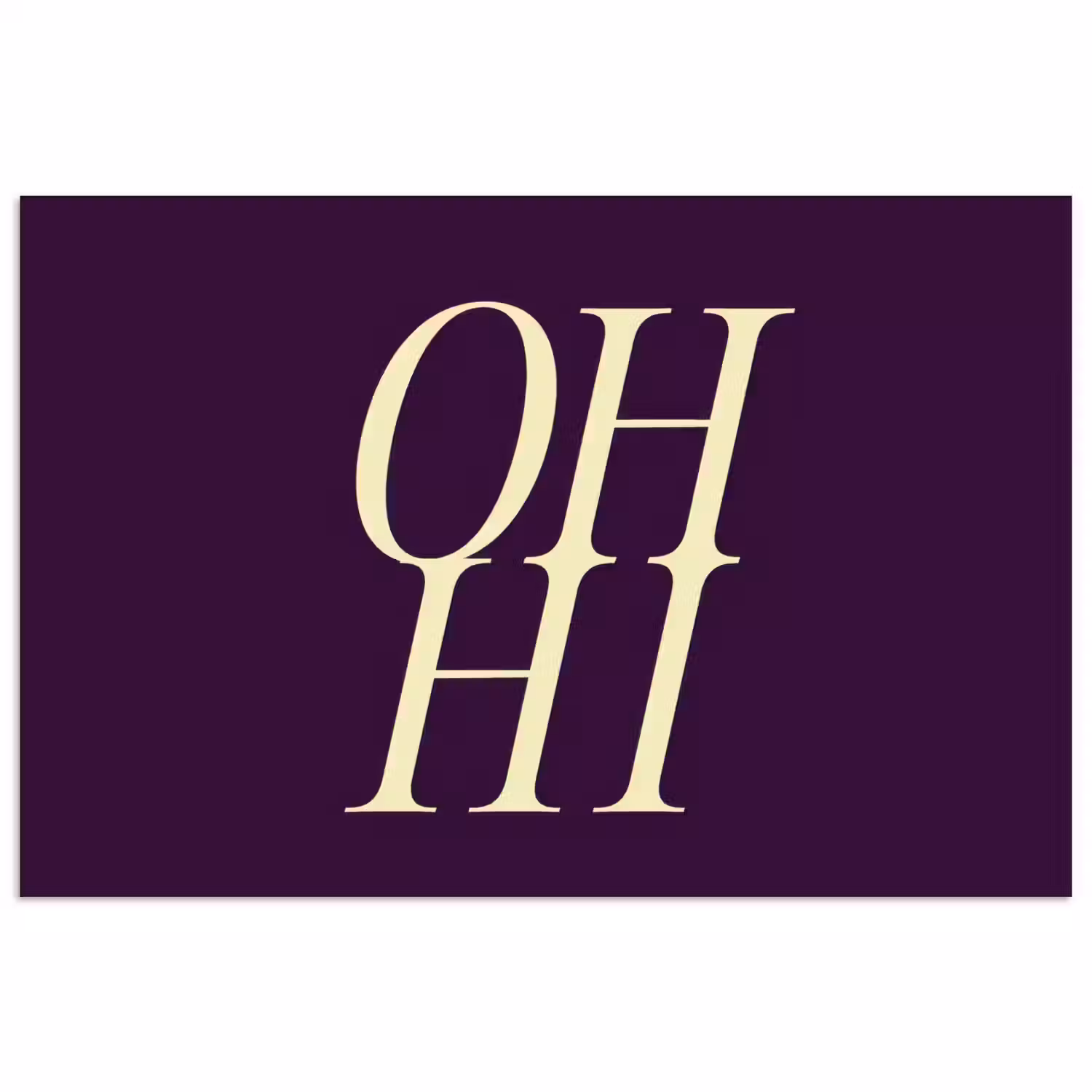 Oh hi - Paars - Minimalistisch poster papier klein -3d