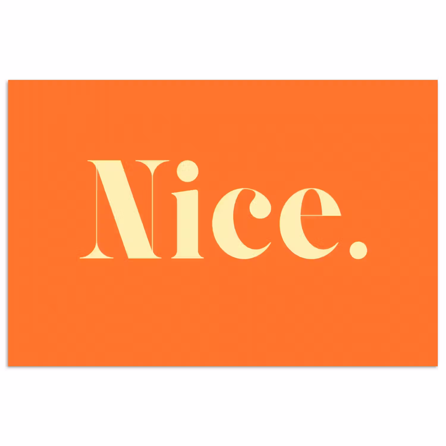 Oranje - Gebroken wit - Nice poster papier klein -3d