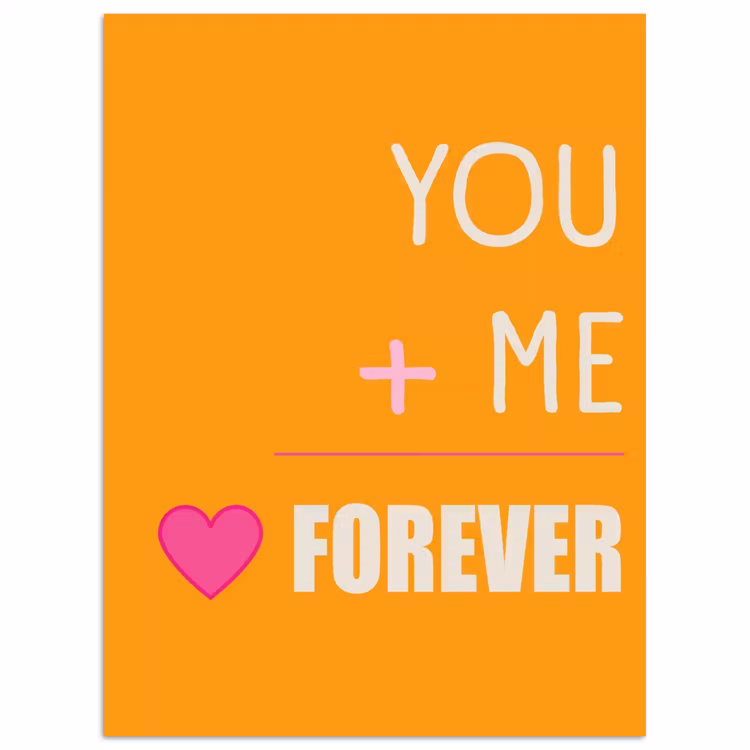 Oranje - Love - Valentijn poster papier klein -3d