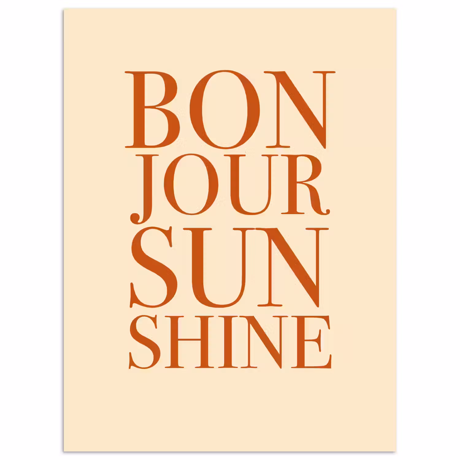 Oranje - Quote - Sun poster papier klein -3d