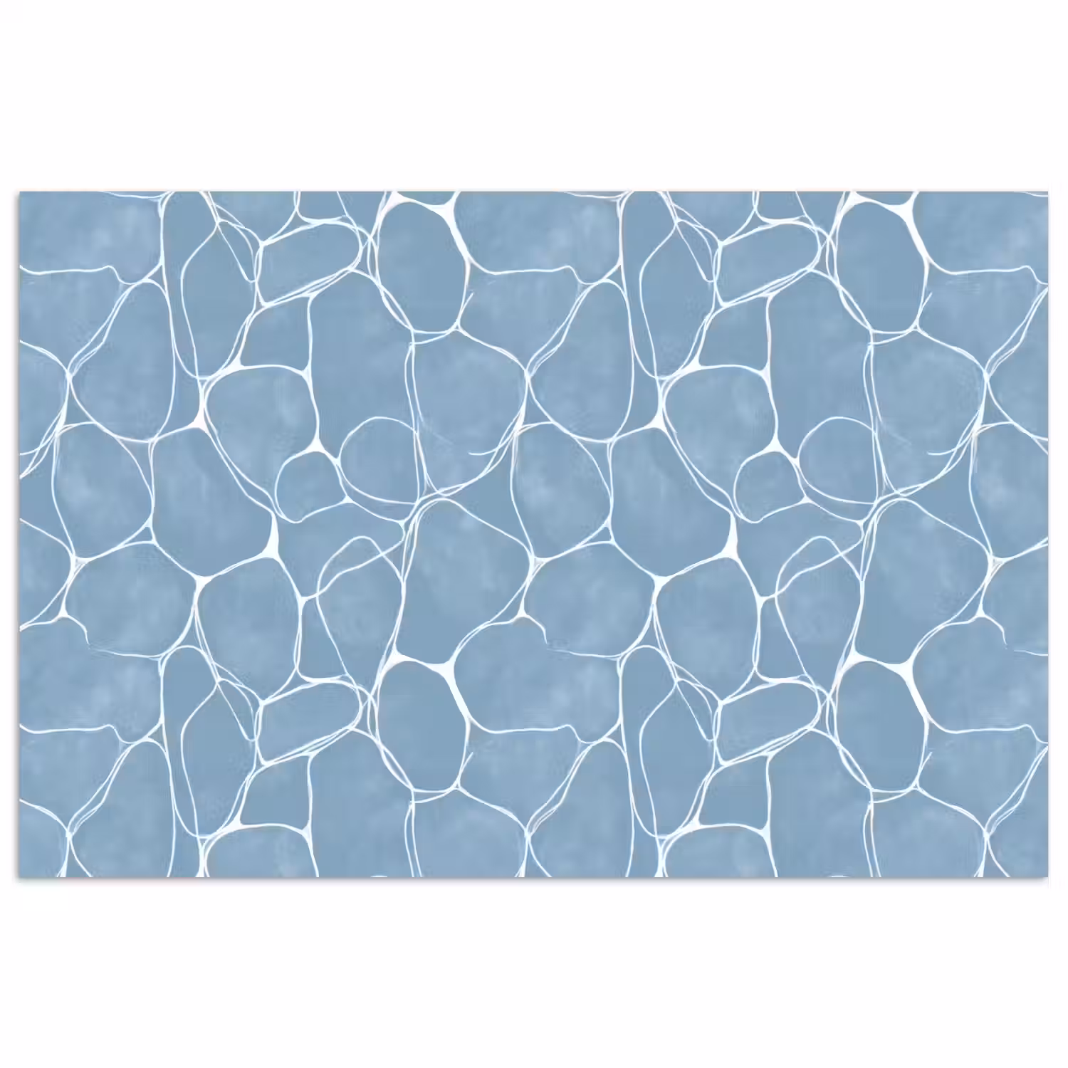 Organisch - Patroon - Blauw poster papier klein 62 -3d
