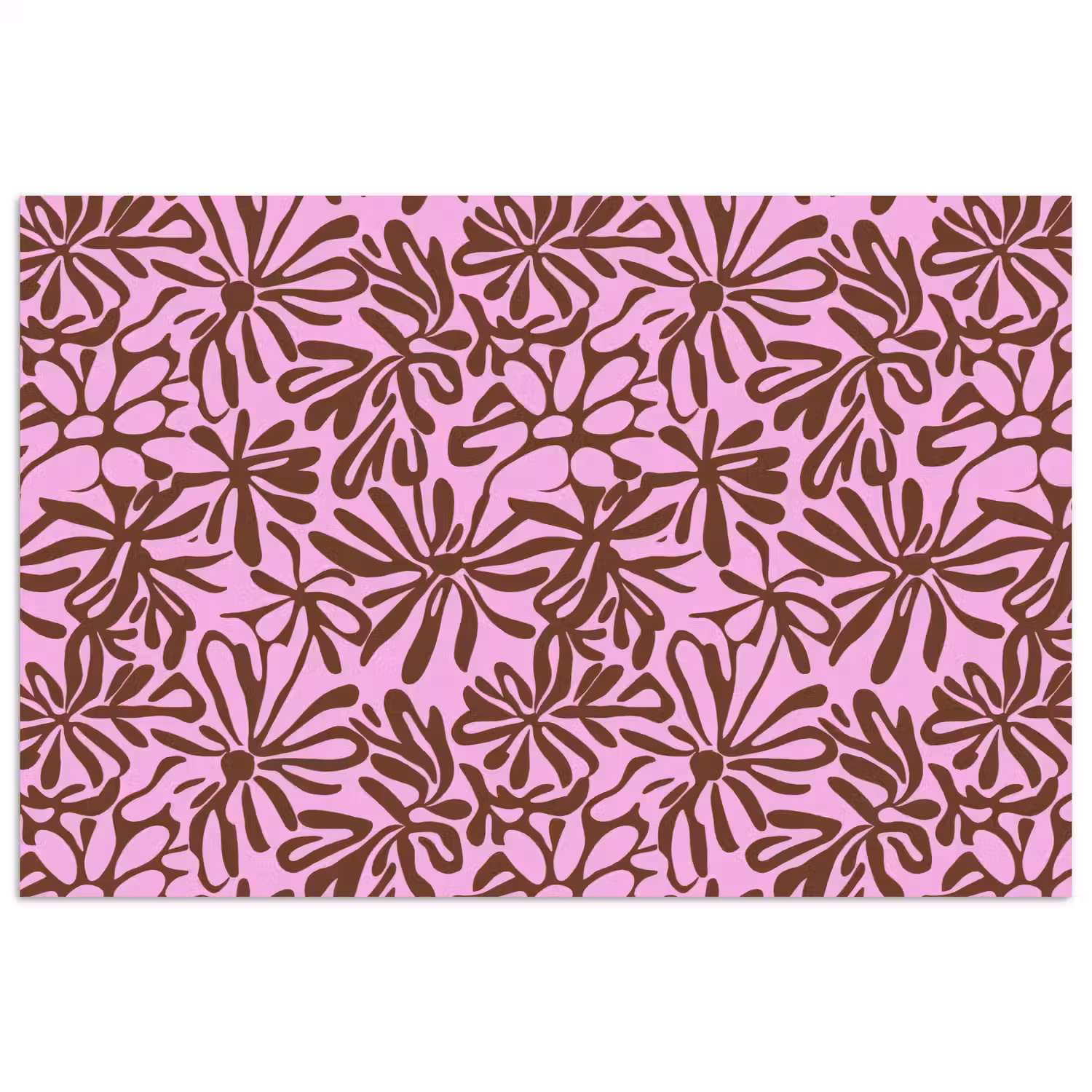 Organisch - Patroon - Roze poster papier klein 62 -3d
